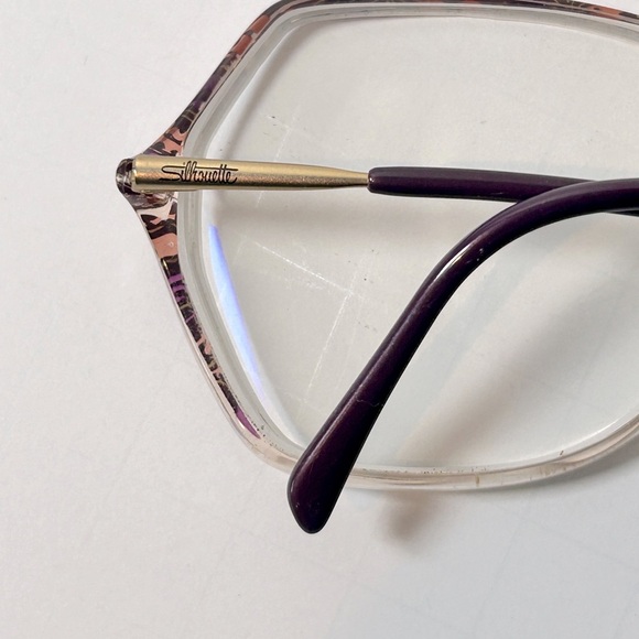 Silhouette SPX 1849 crystal purple gold vintage eyeglasses frames  55 12 135 - Picture 4 of 7